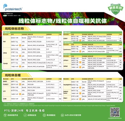 线粒体相关抗体海报