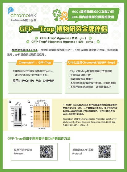 GFP-Trap 产品单页（植物研究）