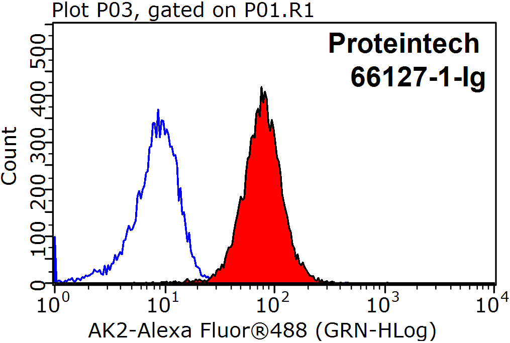 FC experiment of HepG2 using 66127-1-Ig