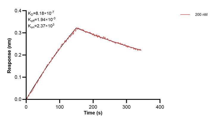 Affinity and Kinetic Characterization of 67057-2-PBS