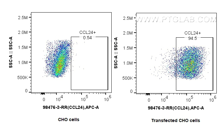 FC experiment of CHO using 98476-3-RR (same clone as 98476-3-PBS)