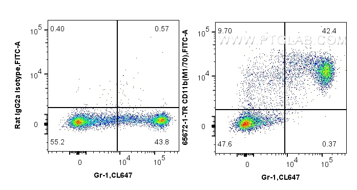 FC experiment of mouse bone marrow cells using 65672-1-TR