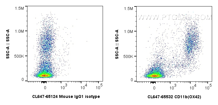 FC experiment of rat bone marrow using CL647-65532