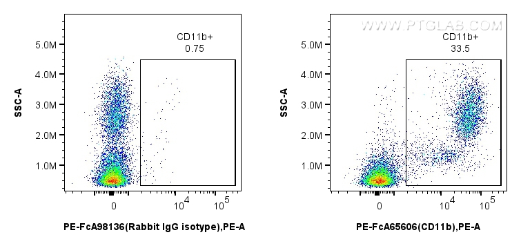 FC experiment of rat bone marrow cells using PE-FcA65606 FC experiment of rat bone marrow cells using PE-FcA65606