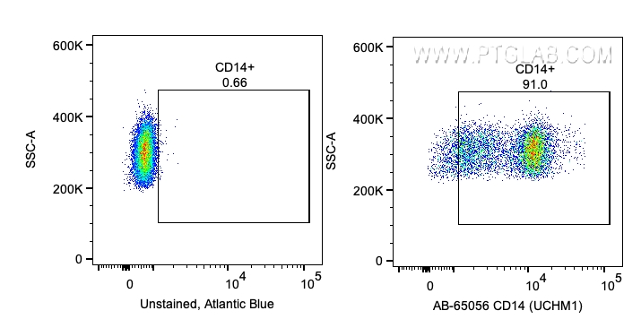 FC experiment of human PBMCs using AB-65056