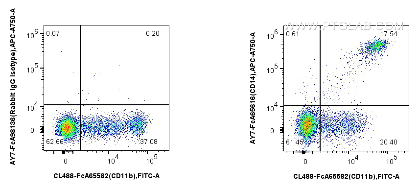 FC experiment of human PBMCs using AY7-FcA65616