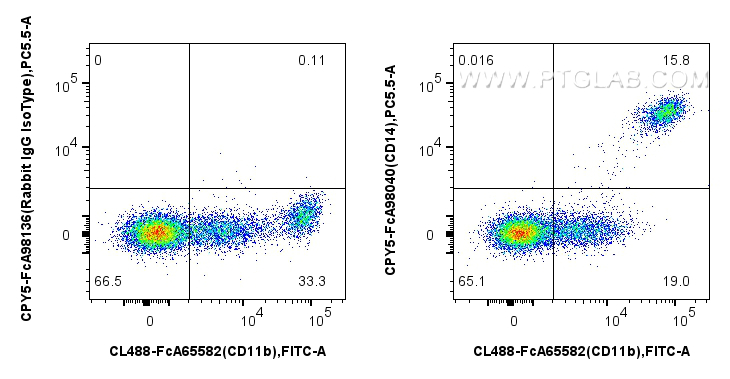 FC experiment of human PBMCs using CPY5-FcA98040