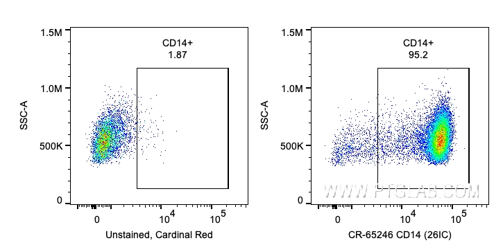 FC experiment of human PBMCs using CR-65246