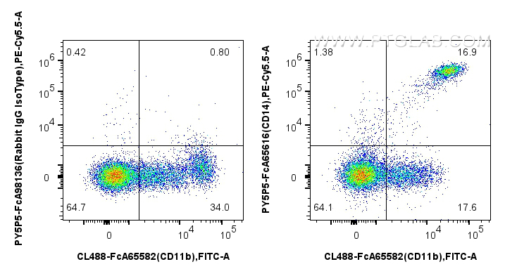 FC experiment of human PBMCs using PY5P5-FcA65616