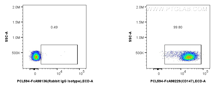 FC experiment of mouse thymocytes using PCL594-FcA98229