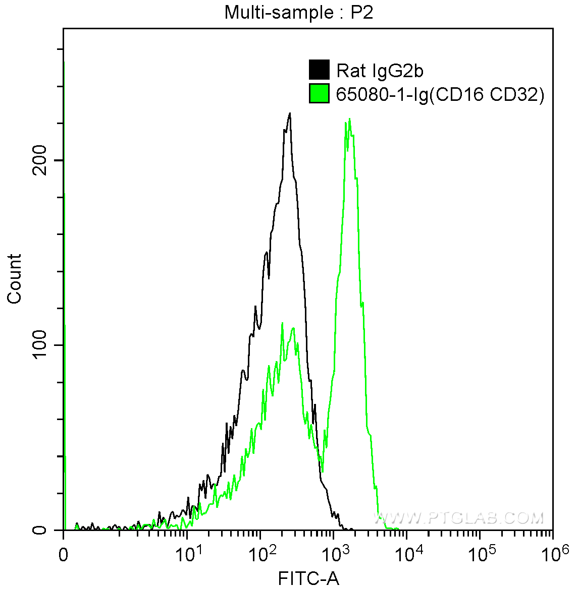FC experiment of mouse splenocytes using 65080-1-Ig