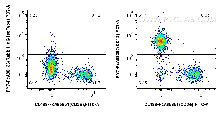 FC experiment of mouse splenocytes using PY7-FcA98287 FC experiment of mouse splenocytes using PY7-FcA98287