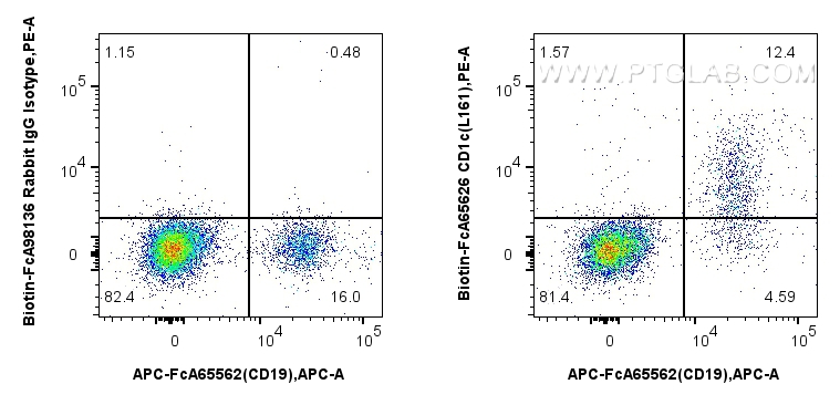 FC experiment of human peripheral blood lymphocytes using Biotin-FcA65626 FC experiment of human peripheral blood lymphocytes using Biotin-FcA65626
