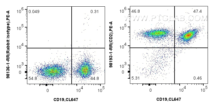 FC experiment of mouse splenocytes using 98193-1-RR