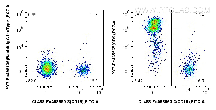 FC experiment of human PBMCs using PY7-FcA65565