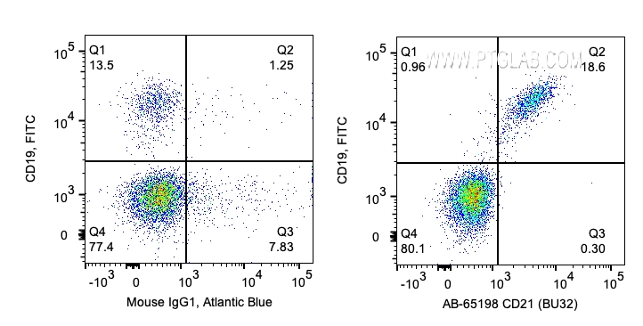 FC experiment of human PBMCs using AB-65198