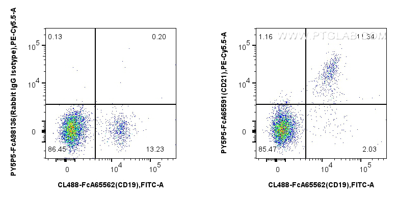 FC experiment of human PBMCs using PY5P5-FcA65591
