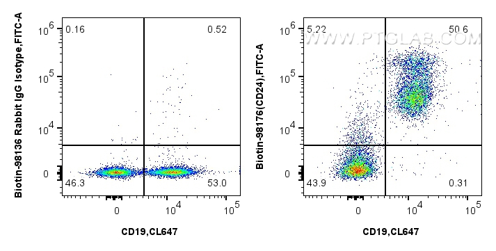 FC experiment of mouse splenocytes using Biotin-98176 FC experiment of mouse splenocytes using Biotin-98176