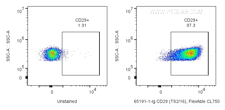 FC experiment of human PBMCs using 65191-1-Ig