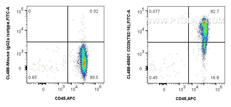 FC experiment of human PBMCs using CL488-65601