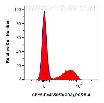 FC experiment of mouse splenocytes using CPY5-FcA65659