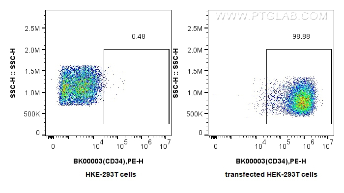 FC experiment of Transfected HEK-293T using BK00003 FC experiment of Transfected HEK-293T using BK00003