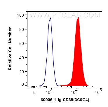 FC experiment of Daudi using 60006-1-Ig