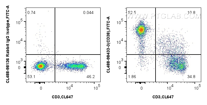 FC experiment of mouse splenocytes using CL488-98433-3 FC experiment of mouse splenocytes using CL488-98433-3
