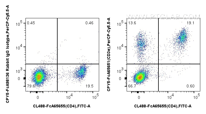 FC experiment of mouse splenocytes using CPY5-FcA65651 FC experiment of mouse splenocytes using CPY5-FcA65651