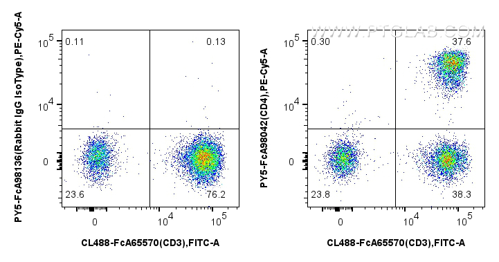 FC experiment of human PBMCs using PY5-FcA98042 FC experiment of human PBMCs using PY5-FcA98042