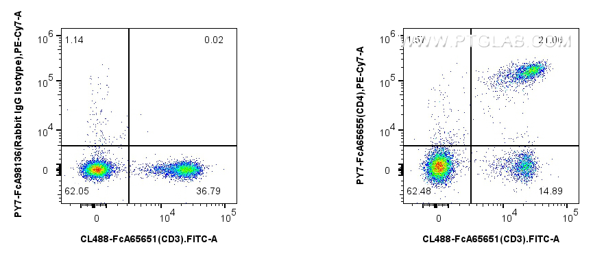 FC experiment of mouse splenocytes using PY7-FcA65655