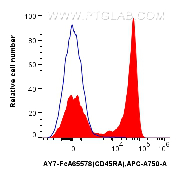 FC experiment of rat splenocytes using AY7-FcA65578