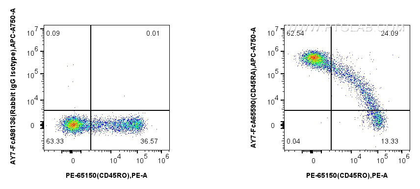 FC experiment of human PBMCs using AY7-FcA65590