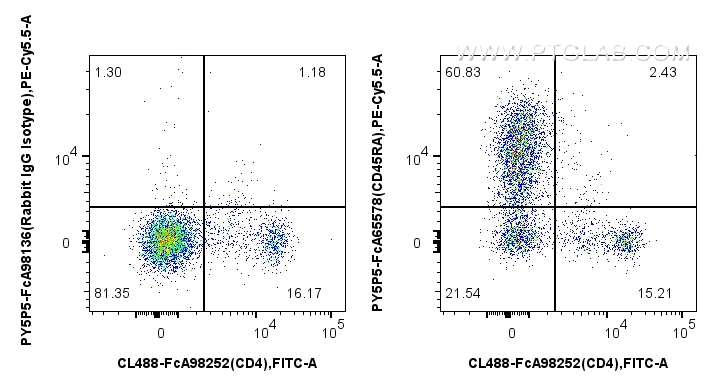 FC experiment of rat splenocytes using PY5P5-FcA65578