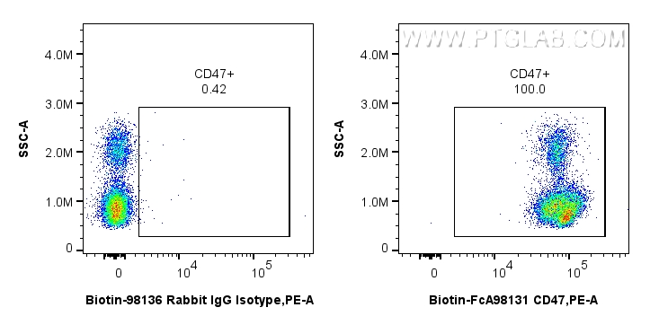 FC experiment of human PBMCs using Biotin-FcA98131