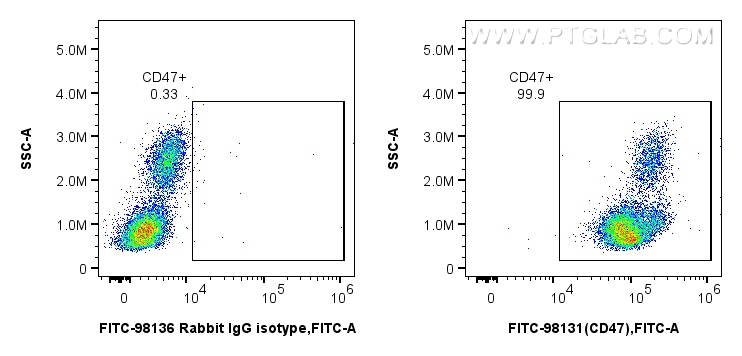 FC experiment of human PBMCs using FITC-98131