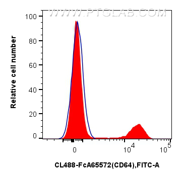 FC experiment of human PBMCs using CL488-FcA65572