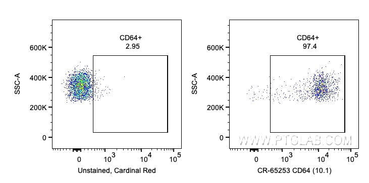 FC experiment of human PBMCs using CR-65253