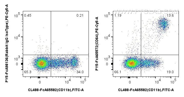 FC experiment of human PBMCs using PY5-FcA65572