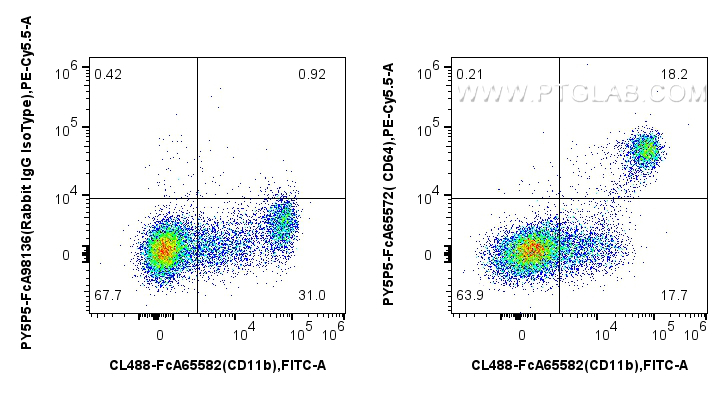FC experiment of human PBMCs using PY5P5-FcA65572