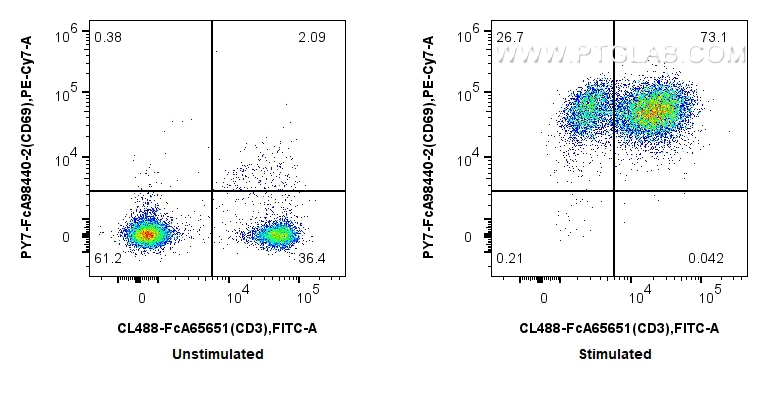 FC experiment of mouse splenocytes using PY7-FcA98440-2