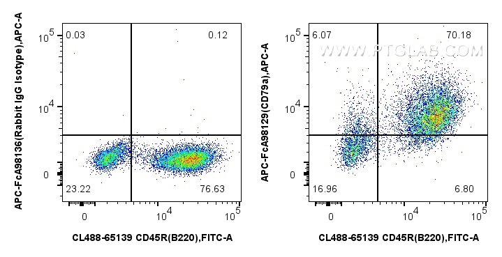 FC experiment of mouse splenocytes using APC-FcA98129 FC experiment of mouse splenocytes using APC-FcA98129