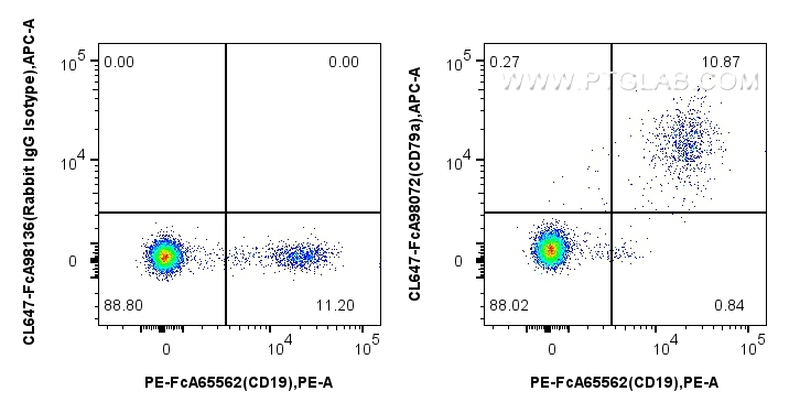 FC experiment of human PBMCs using CL647-FcA98072 FC experiment of human PBMCs using CL647-FcA98072