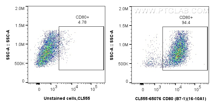 FC experiment of BALB/C mouse peritoneal macrophages using CL555-65076