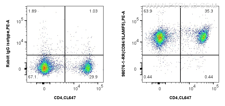 FC experiment of mouse splenocytes using 98076-1-RR