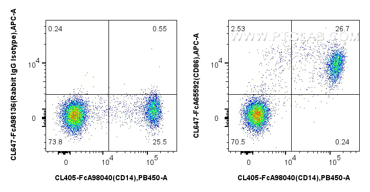 FC experiment of human PBMCs using CL647-FcA65592 FC experiment of human PBMCs using CL647-FcA65592