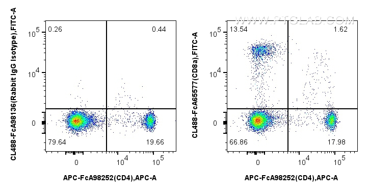 FC experiment of rat splenocytes using CL488-FcA65577
