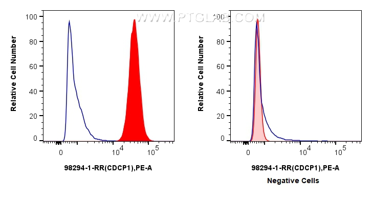 FC experiment of HT-29 using 98294-1-RR (same clone as 98294-1-PBS)