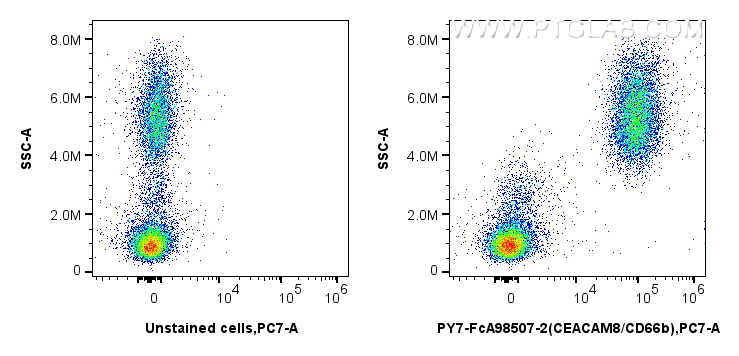 FC experiment of human peripheral blood leukocytes using PY7-FcA98507-2