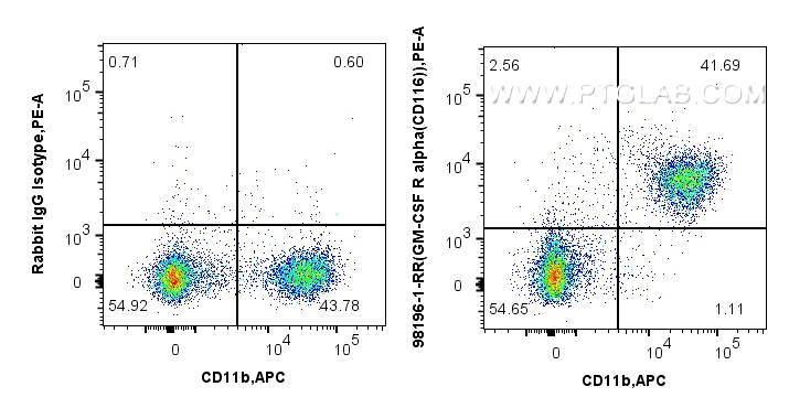 FC experiment of mouse bone marrow cells using 98196-1-RR